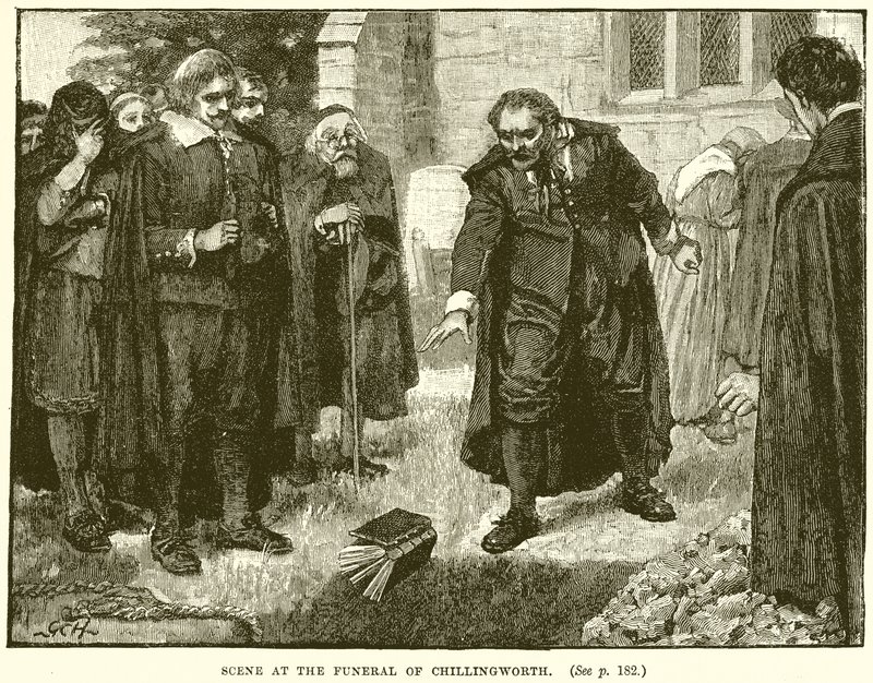 Scène bij de Begrafenis van Chillingworth door English School