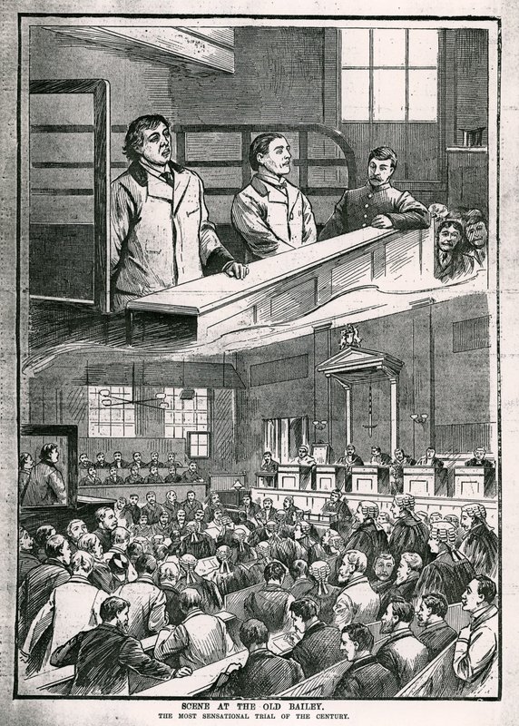 Scène in de Old Bailey: Het meest sensationele proces van de eeuw - Oscar Wilde door English School