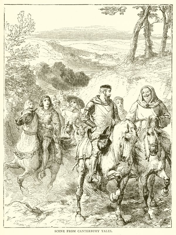 Scène uit Canterbury Tales door English School