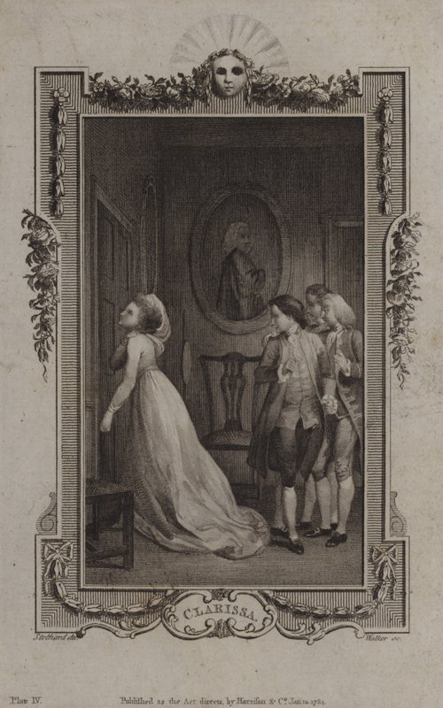 Scène uit Clarissa, door Samuel Richardson door English School