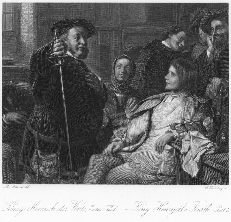 Scène uit Hendrik IV Deel I door English School