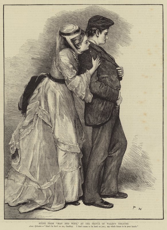 Scène uit "Man and Wife," in het Prince of Wales