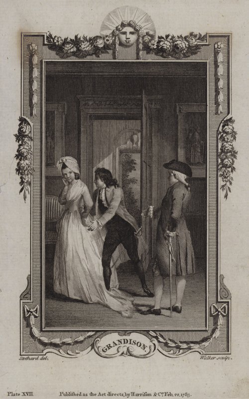 Scène uit De geschiedenis van Sir Charles Grandison, door Samuel Richardson door English School