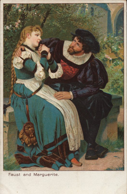 Scène uit de opera Faust van de Franse componist Charles Gounod door English School