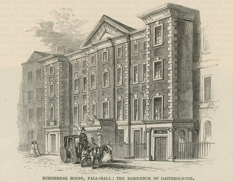 Schomberg House, Pall Mall, Londen, de residentie van Thomas Gainsborough door English School