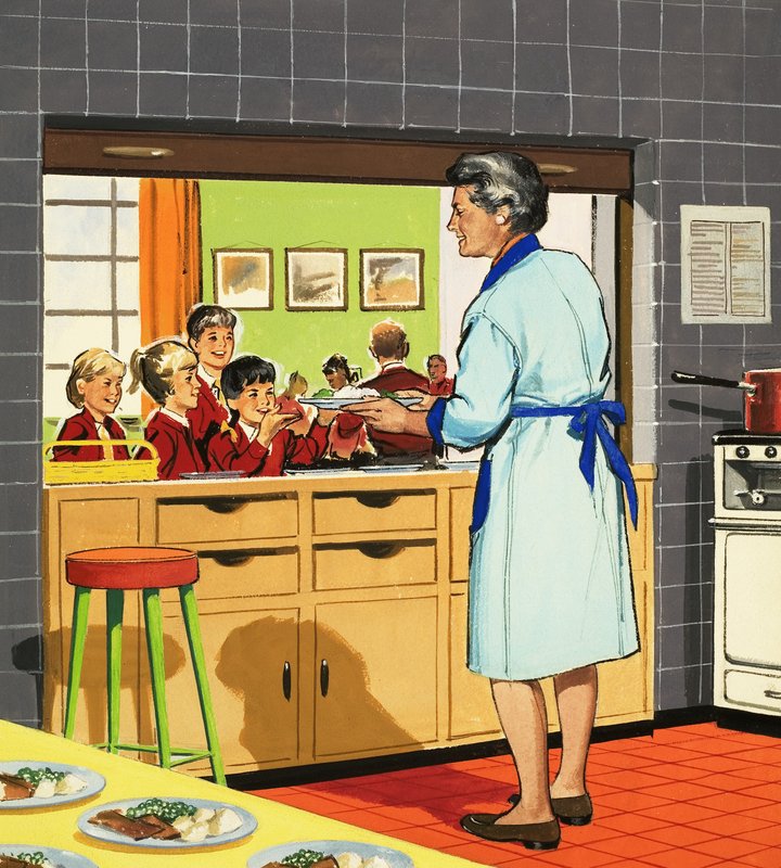 Schoolkantine dame door English School