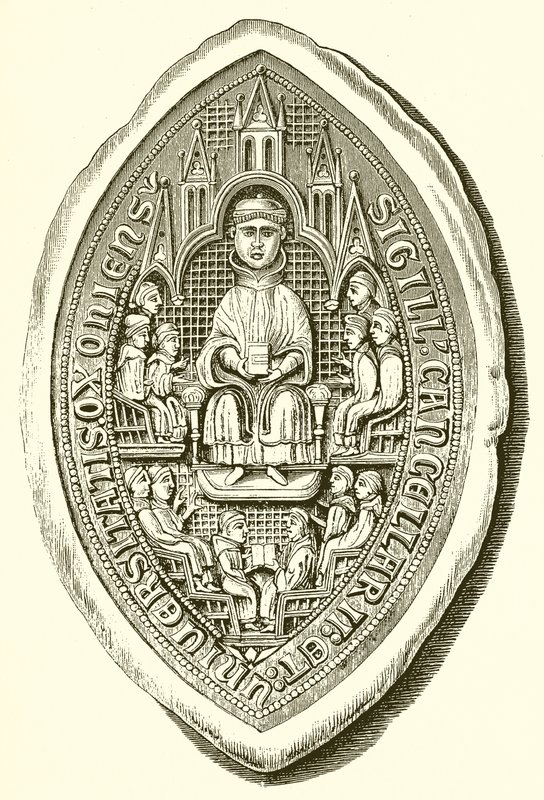 Zegel van de Universiteit van Oxford, ca. 1300 door English School