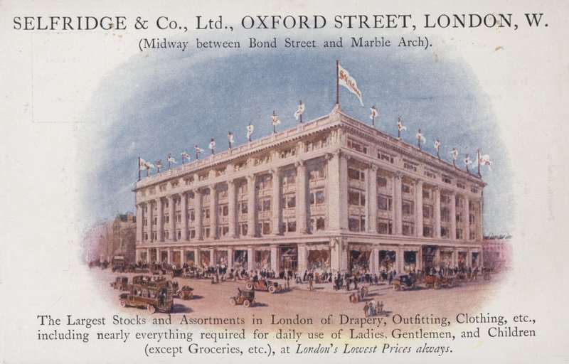 Selfridge and Company Limited, Oxford Street, Londen, West door English School