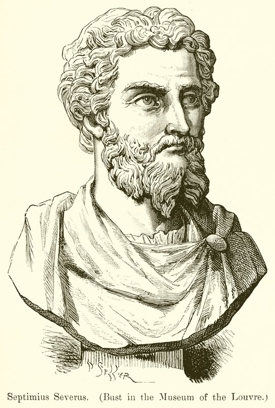 Septimius Severus. (Buste in het museum van het Louvre) door English School