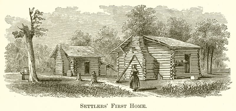 Eerste huis van de kolonisten door English School