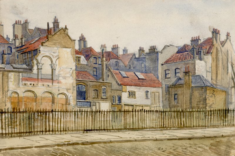 Shaftesbury Avenue, tussen Nassau Street (nu Gerrard Place) en Dean Street door English School
