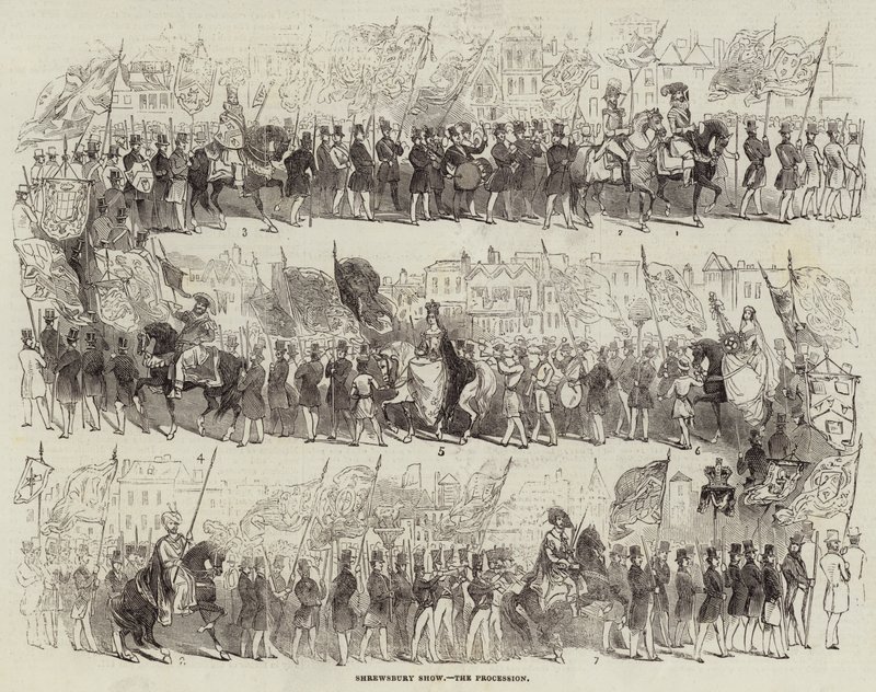 Shrewsbury Show, de processie door English School