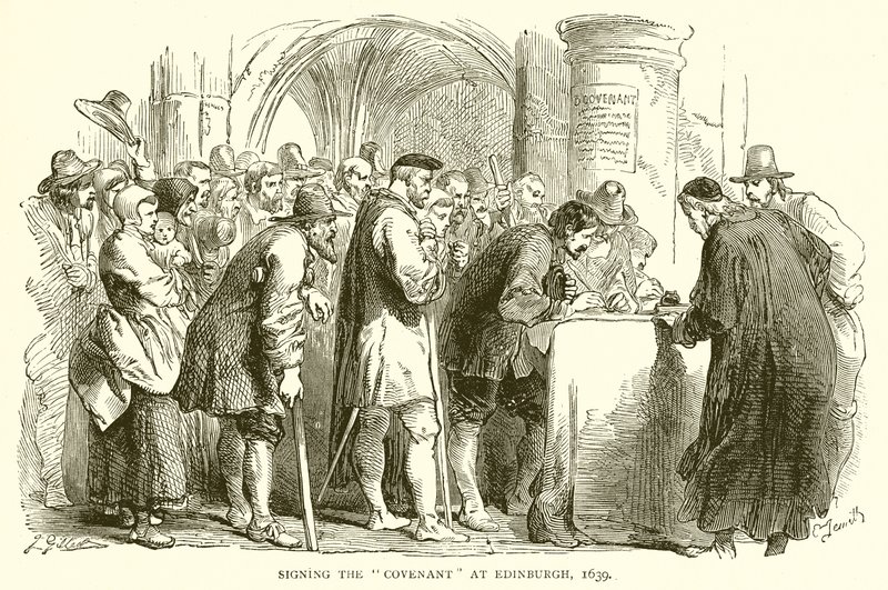 Ondertekening van het Verbond in Edinburgh, 1639 door English School