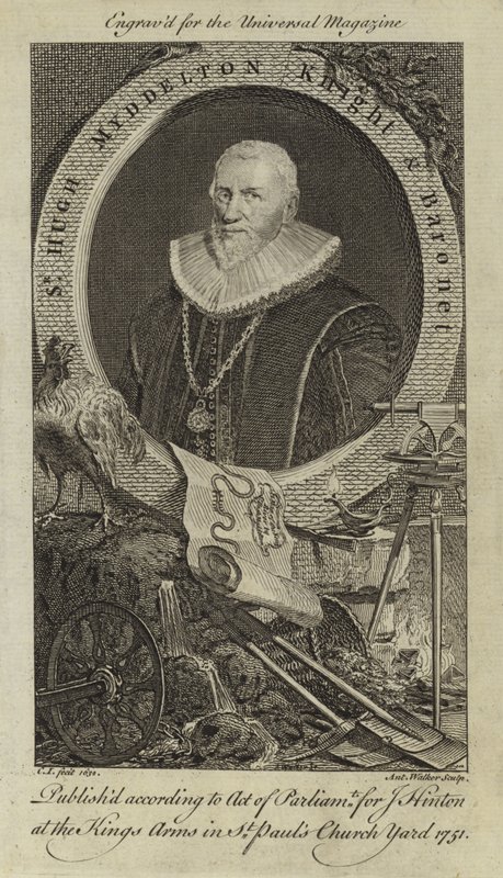 Sir Hugh Myddelton, ridder en baronet door English School