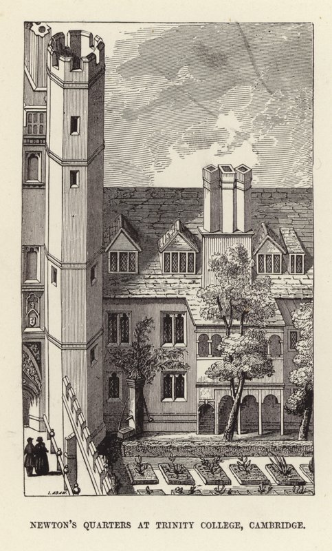 Verblijf van Sir Isaac Newton aan Trinity College, Cambridge door English School