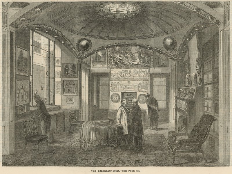 Sir John Soanes Museum in Lincolns Inn Fields: De Ontbijtkamer door English School