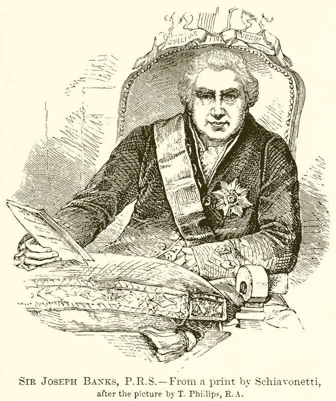 Sir Joseph Banks, P.R.S door English School