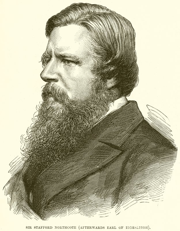 Sir Stafford Northcote (later Graaf van Iddesleigh) door English School