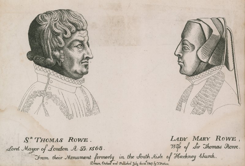 Sir Thomas Rowe, burgemeester van Londen 1568, en Lady Mary Rowe door English School