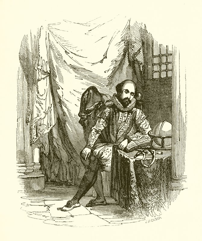 Sir Walter Raleigh in de Toren door English School