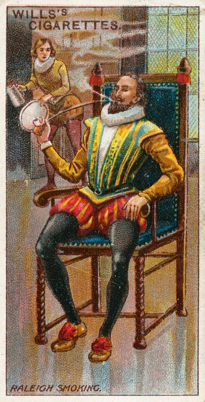 Sir Walter Raleigh rookt door English School
