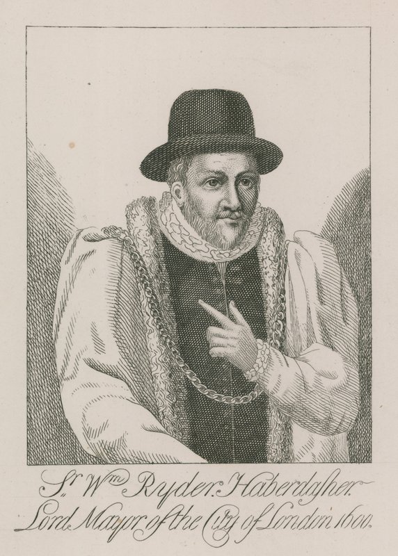 Sir William Ryder, hoedenmaker, Lord Mayor van Londen, 1600 door English School