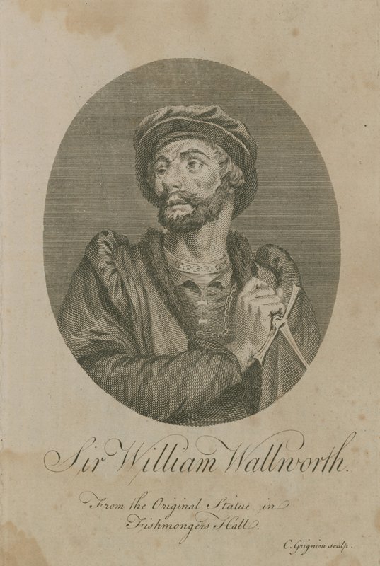 Sir William Walworth, burgemeester van Londen, 1370 door English School