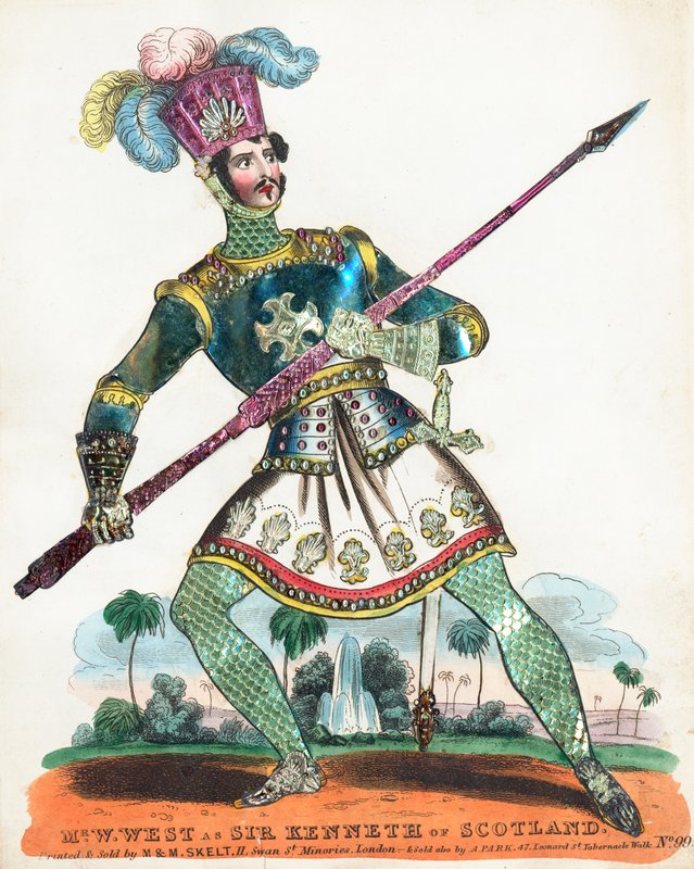 Sir William West als Sir Kenneth van Schotland door English School