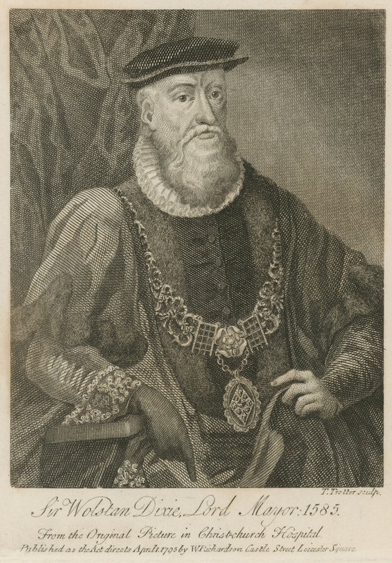 Sir Wolstan Dixie, Lord Mayor van Londen, 1586 door English School