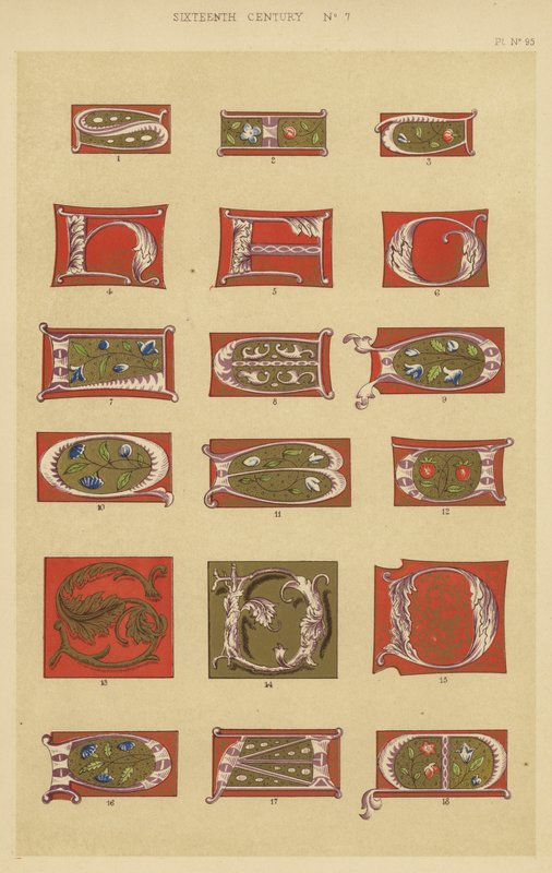 Zestiende eeuw (chromolitho) door English School