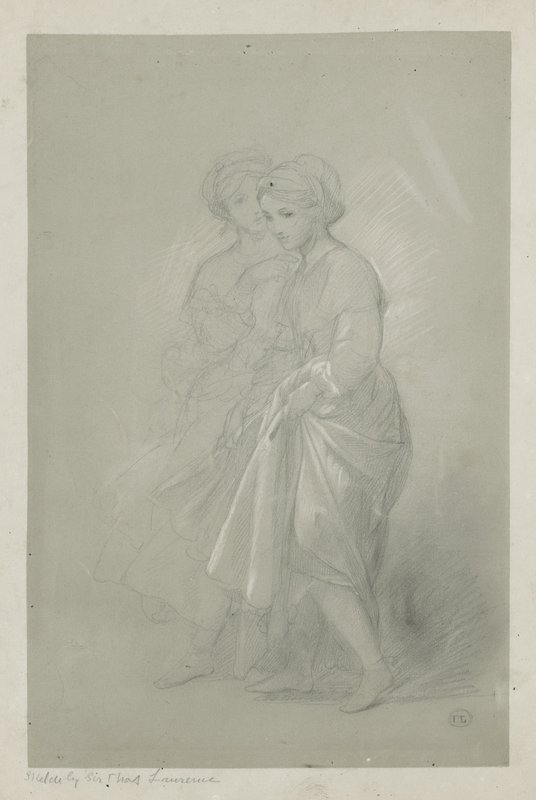 Schets van twee meisjes door Sir Thomas Lawrence door English School