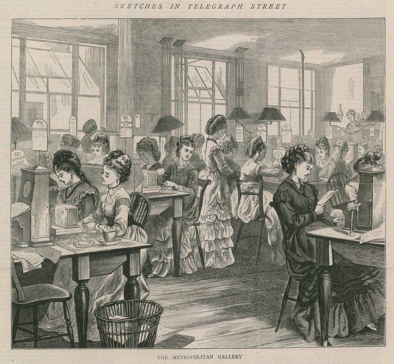 Schetsen in telegraafstraat - de Metropolitan Gallery door English School