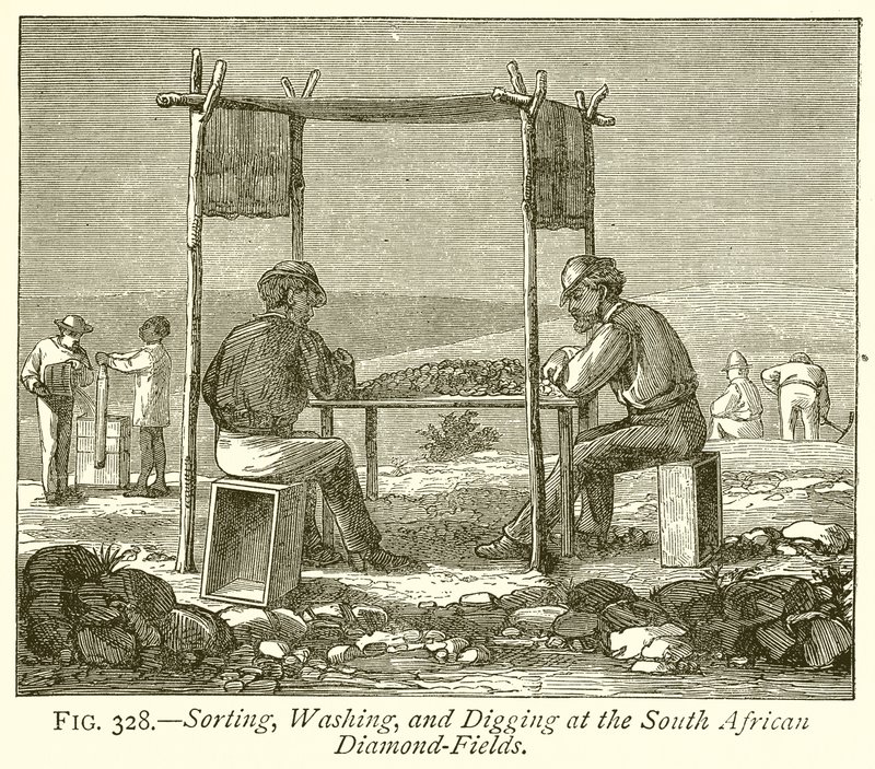 Sorteren, wassen en graven op de Zuid-Afrikaanse diamantvelden door English School