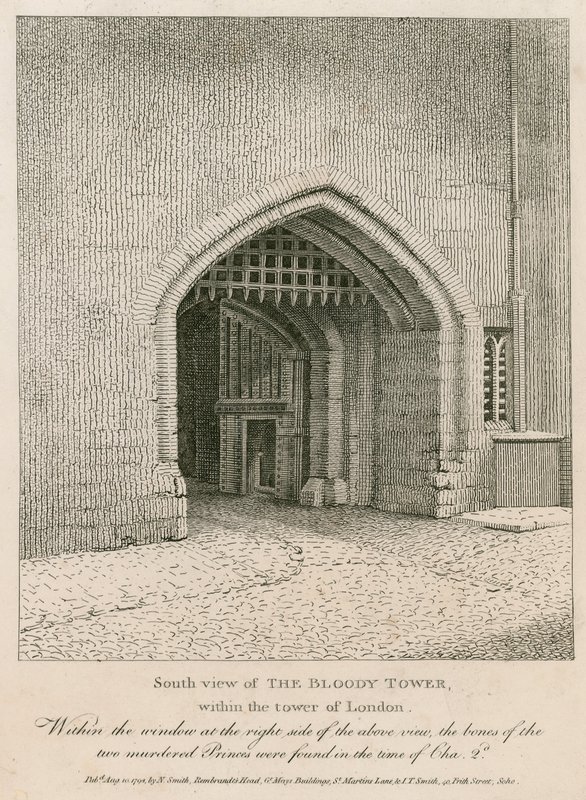 Zuidaanzicht van de Bloody Tower door English School