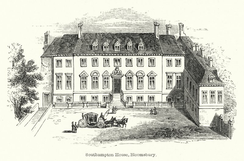 Southampton huis, Bloomsbury (gravure) door English School