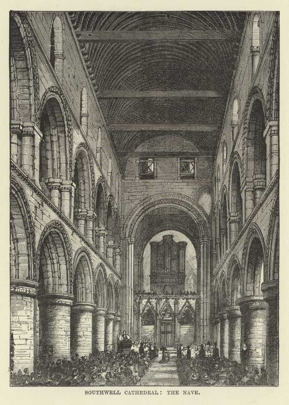 Southwell-kathedraal, het schip door English School