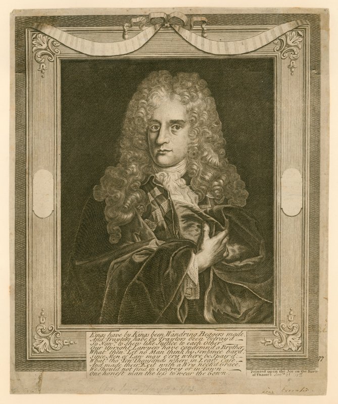 Souvenir van Frost Fair van 1740 door English School