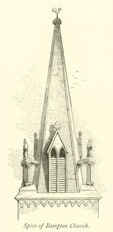 Spits van Bampton kerk door English School