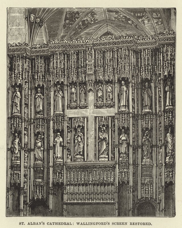 St Albans Kathedraal, Wallingfords scherm gerestaureerd door English School