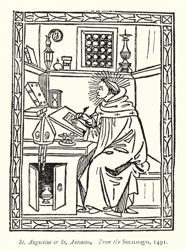 St. Augustinus of St. Antonino, uit de Soliloquii door English School