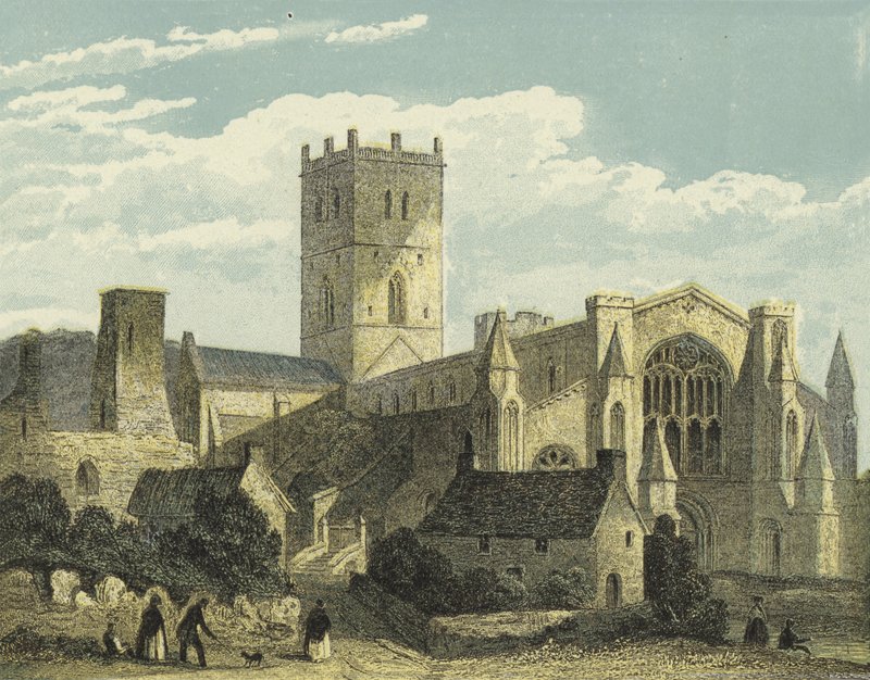St Davids Kathedraal, Noordwestelijke Aanblik door English School
