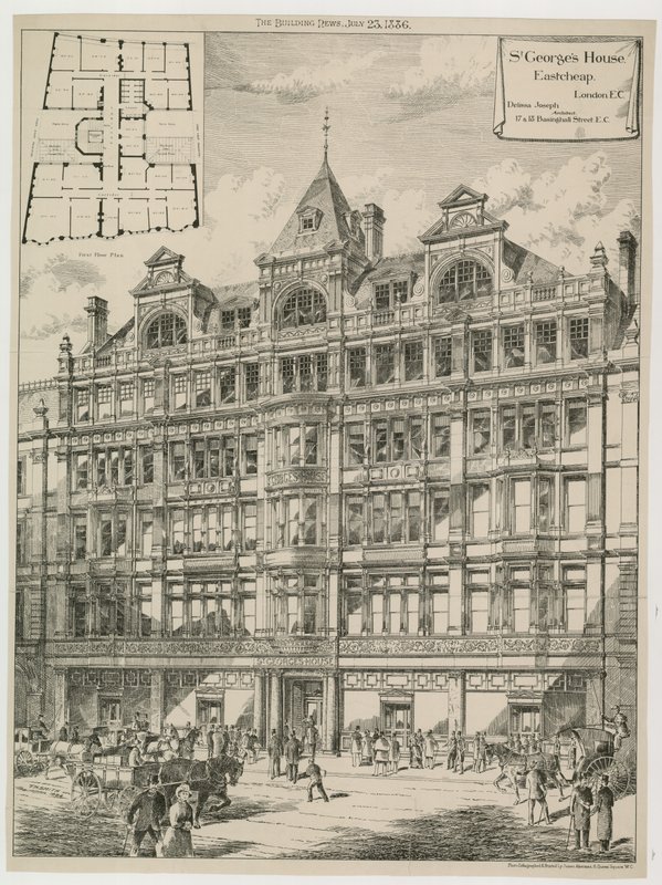 St Georges Huis, Eastcheap, Londen door English School