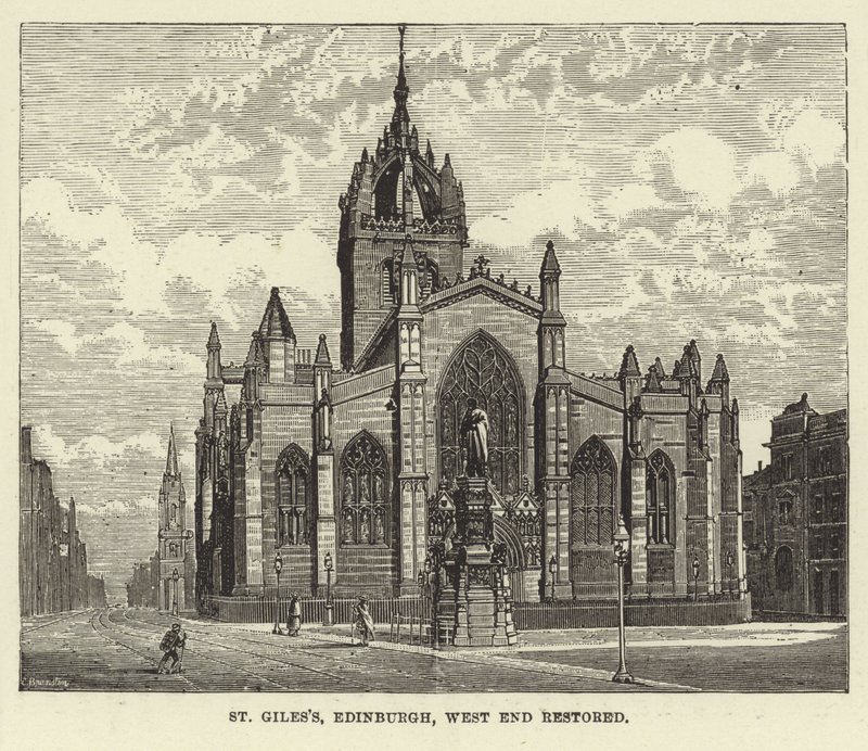 St Giles, Edinburgh, westelijke einde gerestaureerd door English School
