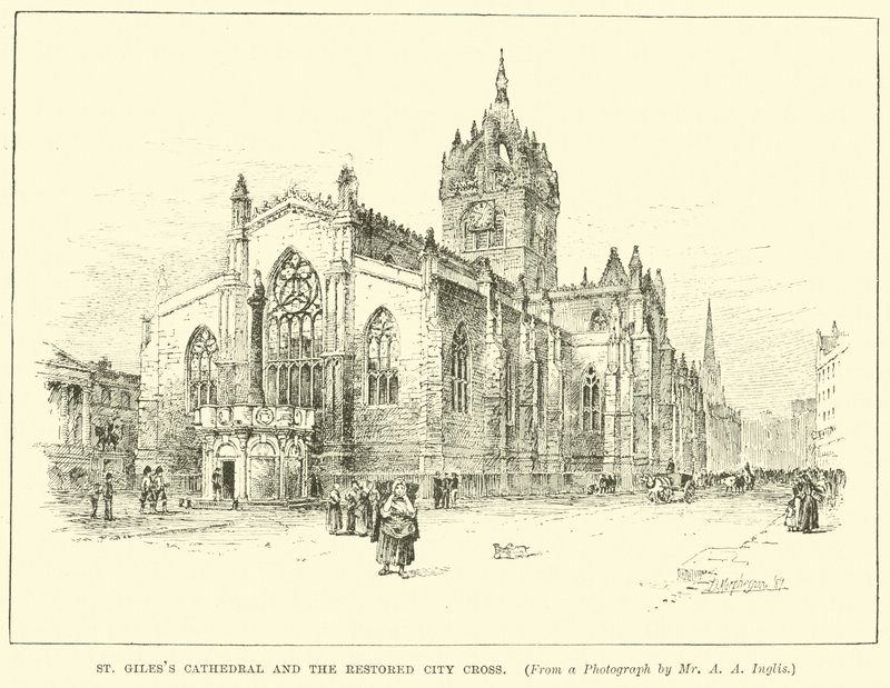St Giles Kathedraal en het gerestaureerde Stadsplein door English School