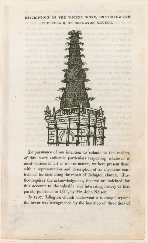 St Marys Church, Islington (oude kerk), Vlechtwerk steiger door English School