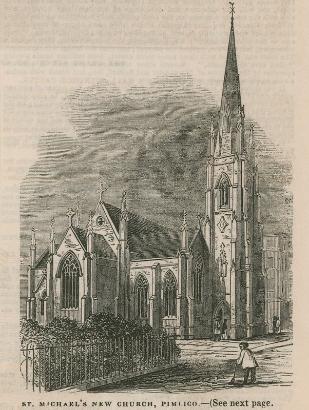 St. Michaels nieuwe Kerk in Pimlico door English School