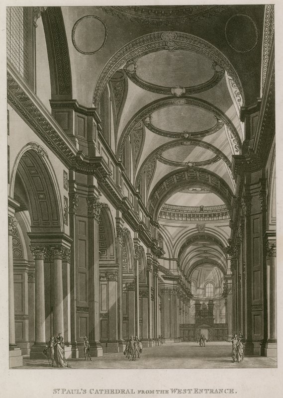 St Pauls Kathedraal Londen, vanaf de westelijke ingang door English School