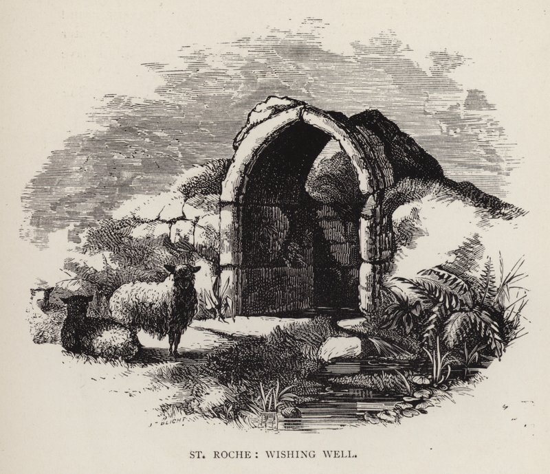 St Roche, wensput (gravure) door English School