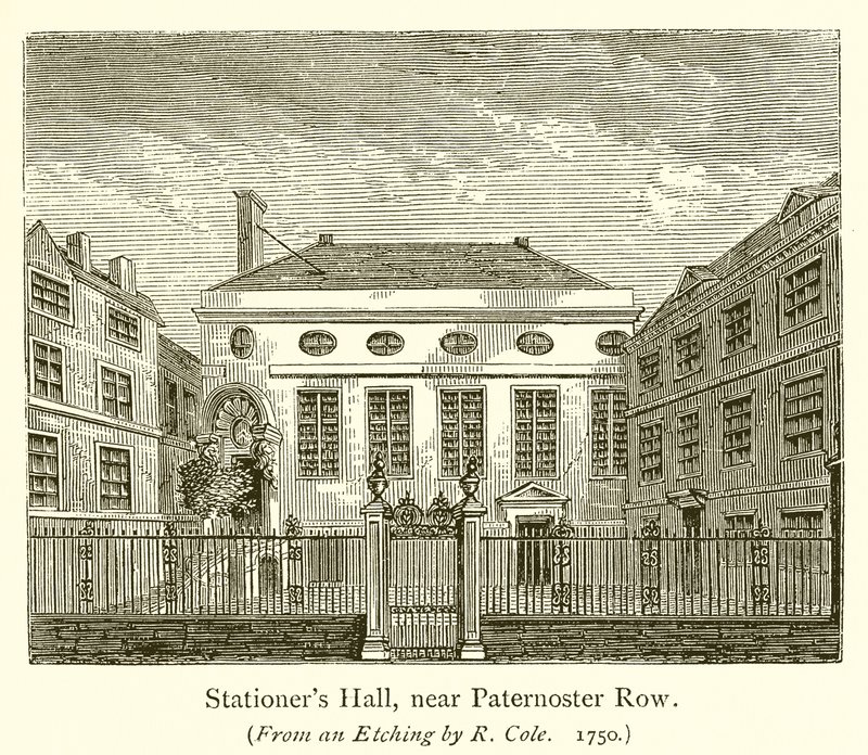 Stationers Hall, nabij Paternoster Row door English School