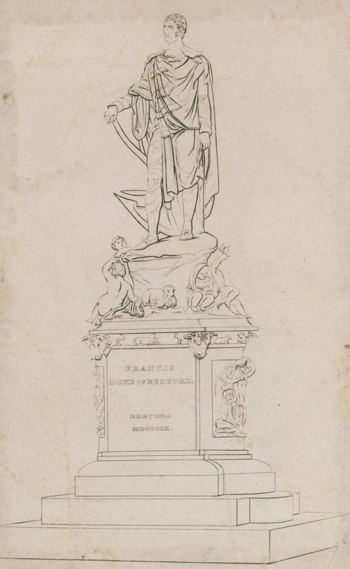 Standbeeld van Frances, hertog van Bedford, in Russell Square, Londen door English School